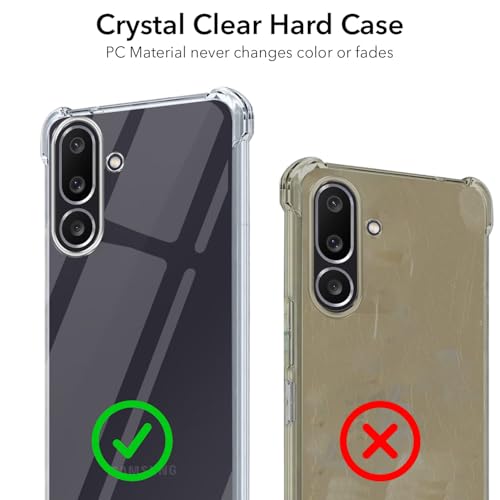 Image of Jkobi Shockproof Crystal-Clear Back Cover for Samsung Galaxy M56 | Samsung Galaxy F56 (Anti Yellow Case | Drop & Camera Protection | Hard Polycarbonate)