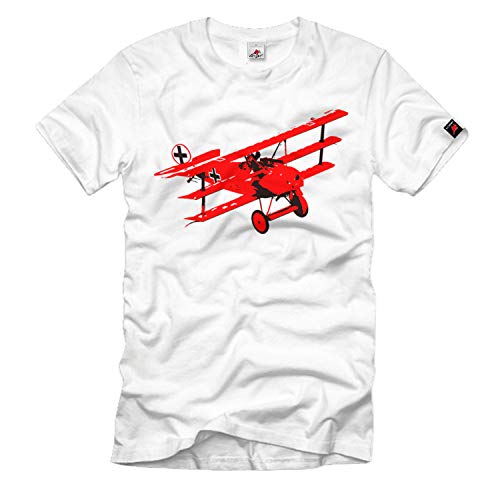 T-Shirt Fokker Dr I Baron Rouge Hommes 5XL Blanc Copytec #574
