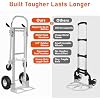 800 LBS Dolly Cart with Wheels, 2 in 1 Folding Hand Truck, Stainless Steel Heavy Duty Industrial Convertible Hand Cart, Utility Collapsible Hand Truck Dolly for Warehouse, Home, Office, Etc