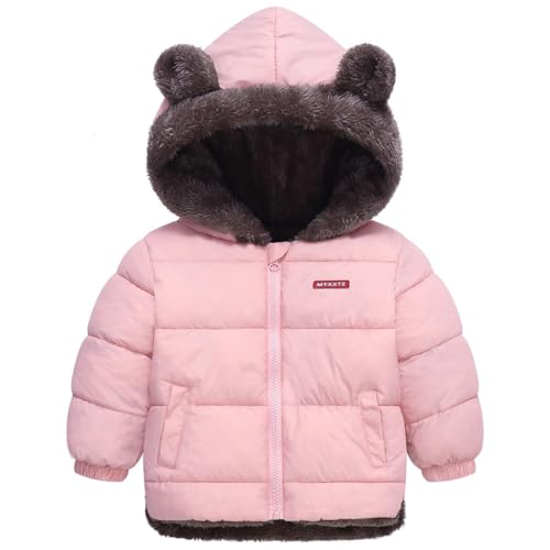 Image of Fairy Baby Infant Baby Winter Coat Cute Teddy Bear Hooded Jacket Warm Fleece Outerwear Windproof Toddler Boys Girl 6M-4T
