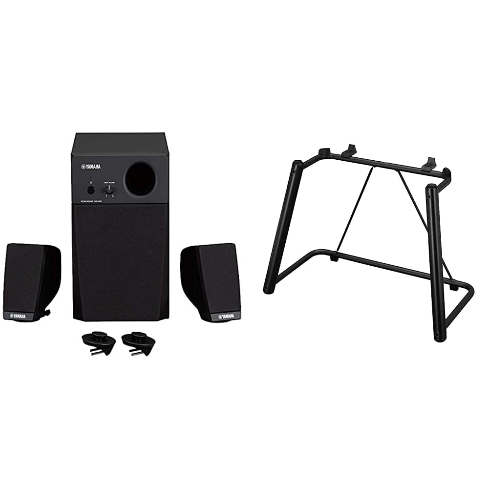 (Incomplete)YAMAHA GNSMS01 3-Piece Speaker System for Genos Arranger Workstation Black & L7B Stand for Genos Arranger Workstation