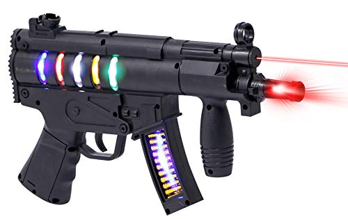 Image of Zest 4 Toyz Battery Operated Musical Black Toy Gun with LED Light and Music | Toy Gun for Boys and kids - Black