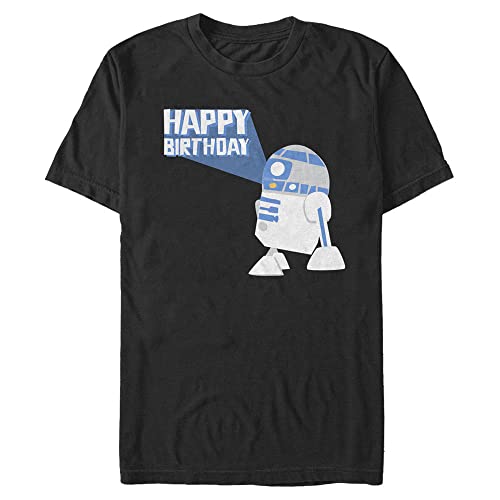 T-shirt Star Wars R2D2 Happy B Day noir grande taille 3XL pour homme