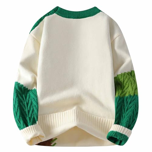 Sweater Men Crew Neck Long Sleeve Sweaters Casual Pullover Sweater Cable Knit Pullover Warm Winter Thermal Pullovers2
