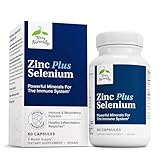 Terry Naturally Zinc Plus Selenium - Immune & Respiratory Health Supplement - Mineral Supplement with Zinc Bisglycinate Chelate - Formula with Selenium for Cellular Health Support - 60 Capsules