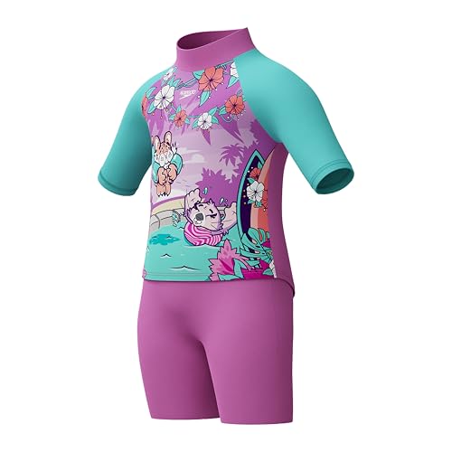 Image of Speedo Girls' Swimsuit Infant to Big Kid UPF 50+ Learn to Swim