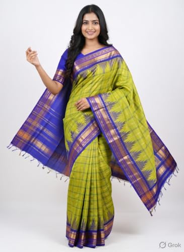 Sri Vijayaraya Handlooms orange kuppadam silk saree – image 6