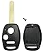 Horande Replacement Key Fob Cover Case fit for Honda Pilot Civic CRV CR-Z Ridgeline Odyssey Fit Keyless Entry Remote Key Fob Shell 2+1 Buttons