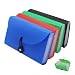 Expanding File Folders 4 Pack, SEEKIND 7.1"4.2" Receipt Organizer Folder Accordion Folder Document with 13 Pocket for Office,Cards,Tickets-Water Resistant