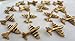 Airplane Decorative Metal Push Pins, 15 Pieces, Gold T-503AG