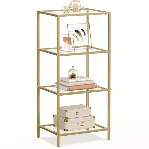 VASAGLE Tempered Glass Bookshelf