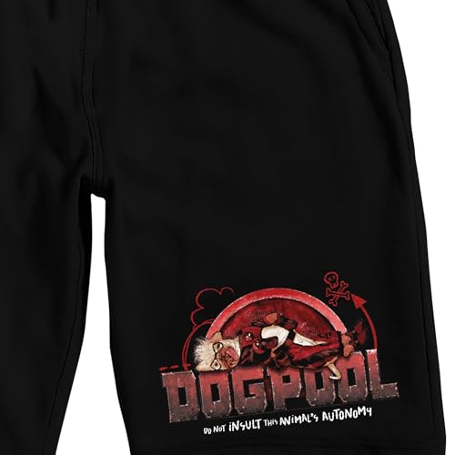 Deadpool Do Not Insult This Animal's Autonomy Men's Black Lounge Shorts2