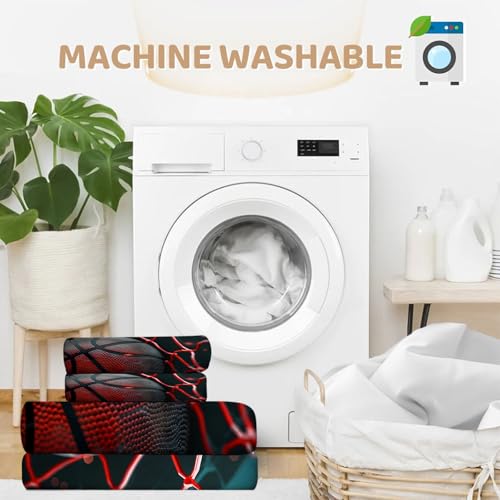 Housse de couette basket rouge en microfibre douce avec zip invisible - 8