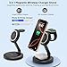Charging Station, 3 in 1 Foldable Wireless Charger iPhone Charging Station Charger Stand Multiple Devices for Apple, with PD Adapter and USB C Cable for iPhone 17/16/15/14/13,iWatch,AirPods All Series