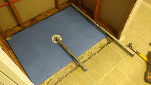 Uni-Green Shower Pan Ready Tile 32"X48" Curbless Level Entry System Abs Glassfibre Reinforced Material Cut-To-Fit With Center Shower Drain, Shower Base Slope And Tileable, Easy For Installation #TOP5