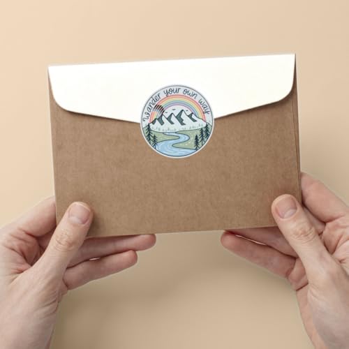 Image of (3 Pcs) Wander Your Own Way Sticker LGBTQ Stickers Rainbow LGBT Mountain Sticker LGBTQ+ Pride Stickers for Water Bottle Gifts for LGBT Community Friends Coworker Besties 3 inchx3 inch (Normal (5 inches))