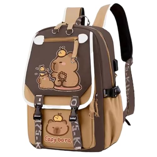 Sac à dos Capybara anti-pluie grande capacité pour écolières