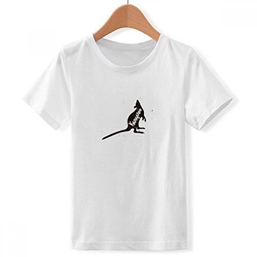 T-Shirt Kangourou Noir et Blanc XXX-Grand Évite les Vêtements Trop Serrés