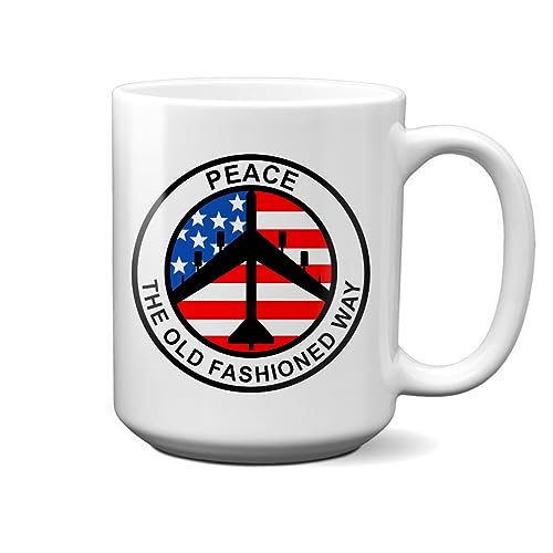 Future of Flight B-52 Peace The Old Fashioned Way 15 oz Mug