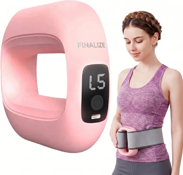 Image of Fascial Massage Ring Percussion Muscle Ring Massager with Belt for Muscle Relaxation Legs Mini Gun Massager for Full Body Massage | Relief & Relaxation for Men and Women - (multi-pink)
