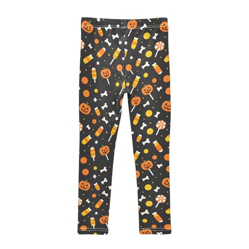 senya Girls Printed Leggings Yoga Pants Candy Pumpkin Pattern for Kids in 4t to 10 Years, 4T2