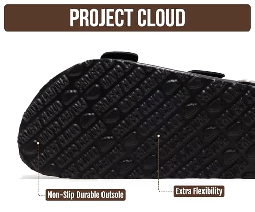 Image of Project Cloud 100% Genuine Leather Beach Sandals for Women 2026 with Lightweight & Comfortable Slides for Women - Non Slip with Memory Foam Slingback Womens Sandals 2026 (Garda)