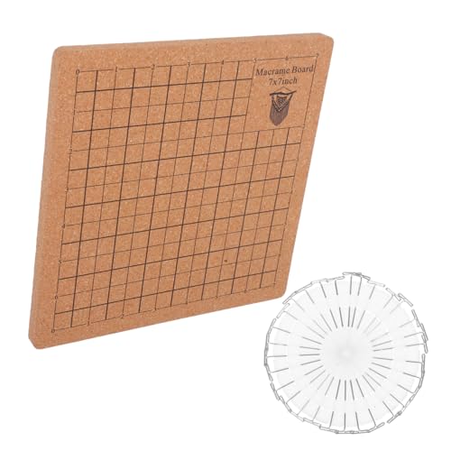 ULDIGI Blocking Board Set 7x7in Cork 31pcs T-pins for String Art Craft Beginners