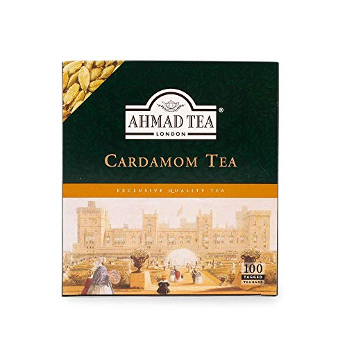 Ahmad Tea Cardamom Tea (pack Of 1, Total 100 Tea Bags), Té_verde, 200 Gramo
