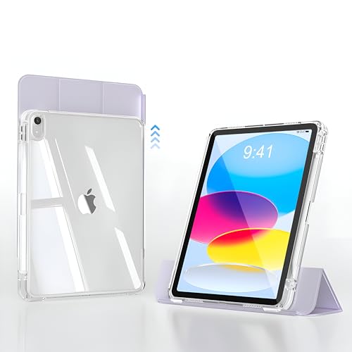 Image of ProElite Case Cover for iPad (A16) 11th /10th Gen (2025 /2022) Case, Sliding Detachable Smart Flip Case Cover for Apple iPad 11th /10th Gen with Pencil Holder, Lavender