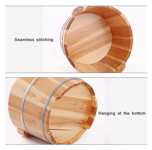 Tina para pies de madera maciza con tapa y masaje miniatura 4