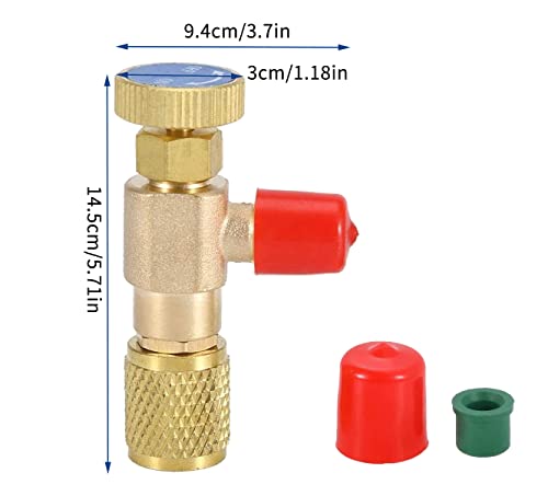 Válvula de carga refrigerante R12 R410 con adaptadores y control de flujo miniatura 5