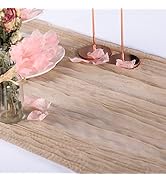 Sajoo Cheesecloth Gauze Table Runner 13ft 1 Pack Sand Boho Rustic Gauze Table Runners Cotton Chee...