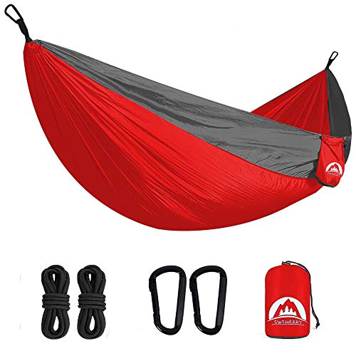 Camping Hammock Double Nylon | Hammock with Tree Straps | 2 Person...