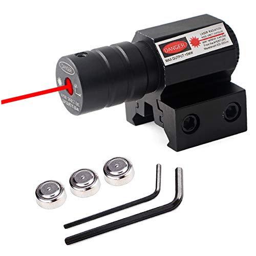 MOSANDON Compact Tactical Red Beam Laser Sight,Laser Dot Sight Scope for Rifles Pistols Handguns fits Standard 20mm Picatinny/Weaver or 11mm Dovetail Rail Mount (Red Dot 11/20)