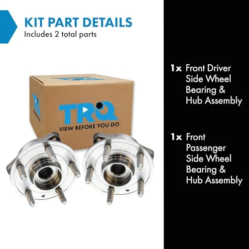 Image of TRQ Front Left and Right Wheel Bearing and Hub Assembly Set 2 Piece Compatible with 2016-2019 Chevrolet Cruze 2016-2019 Volt 2017-2019 Bolt EV