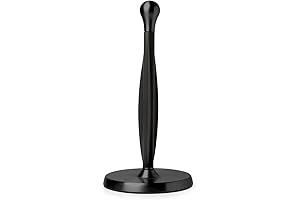 Umbra Tug One-Handed Tear Modern Paper Towel Holder, Black