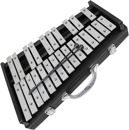 Glockenspiel, 25 Note Aluminum Plate Box Xylophone, Percussion Instrument