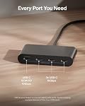 Belkin Connect USB-C to 4-Port USB-C 3.2 Gen2 Ports Hub, Multiport Adapter Dongle with 100W PD & Max 10Gbps High-Speed Data Transfer for MacBook, iPad, Chromebook, PC, and More - Black