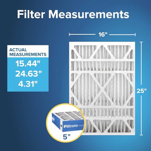 Filtrete 16x25x5 (SlimFit) AC Furnace Air Filter, MERV 13, MPR 1900, Premium Allergen, Bacteria & Virus, Electrostatic Air Cleaning Filter, 2-Pack (Actual Size 15.63x24.74x4.31 in) - image 2
