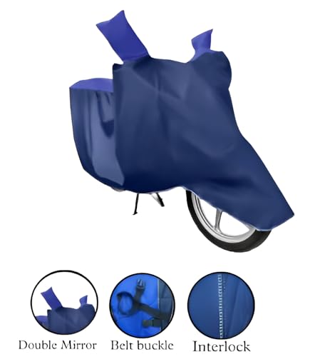 Image of AutoCart Bike Scooty Motorcycle Cover for Premium Bike (Sky Blue and Blue Color) Also Suitable for All 125 CC Bikes and Scooty and Upto 150cc Pack of 1 | Design for Suzuki GIXXER