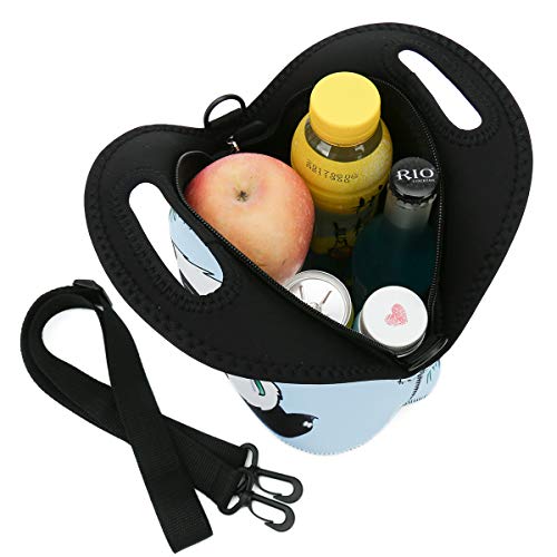 Neoprene Reusable Insulated Lunch Bag School Office Outdoor Thermal Carrying Gourmet Lunchbox Lunch Tote Container Tote Cooler Warm Pouch For Men,Women,Adults,Kids,Girls,Boys (Cute Panda) #TOP6