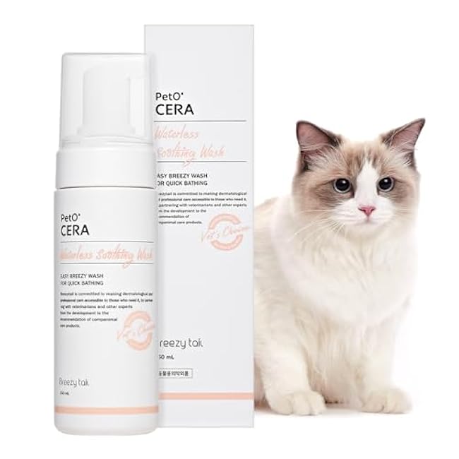 PetO¡¯Cera Waterless Shampoo for Dogs & Cats¨CNo Rinse Foam, Lick-Safe, Itch Relief, Detangles & Moisturizes, Hypoallergenic, Vet-Approved, 5.07oz/150ml-BDNAxBMz
