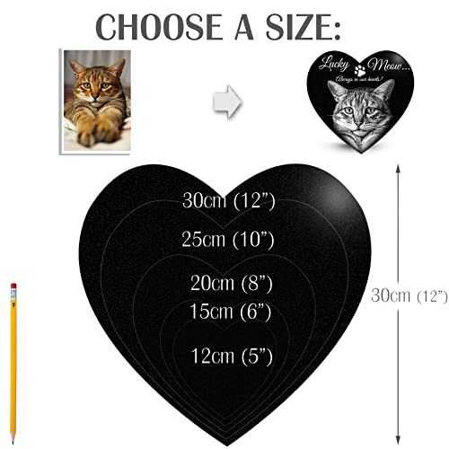 Image of ADFSTONE 10 inch Heart Shaped Pet Memorial Stones Personalized Dog Remembrance Gifts, Customized Cat Picture Grieving Plaque, DIY Gravestone, Custom Sympathy Photo Gift, Animal Grave Markers
