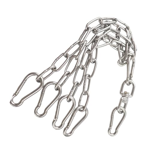 GKOXUQ Boxing Bag Connecting Hook Chain Strong Punches Bag Hanger Stainless Steel Swivels Chain with 4 Snapping Hook Enduring