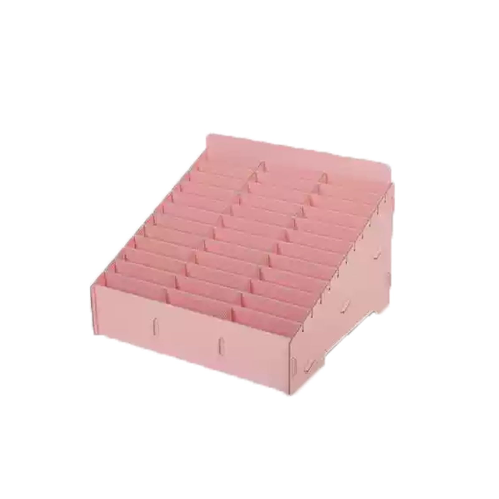 UGTFFT Mobile Phone Storage Cabinet Wooden Mobile Phone Storage Box Desktop Mobile Phone Holder,Trapezoidal Shape Open Storage Easy to Move,Suitable for School Factory Office(36 grids)