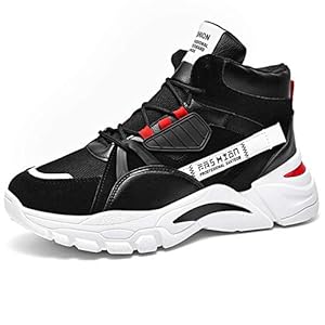 OROSUA Männer Basketball-Trainer Buntes Leder Warmes Futter Schnür-Anti-Rutsch-Plattform Sohle Outdoor Walking Walking Sportschuhe