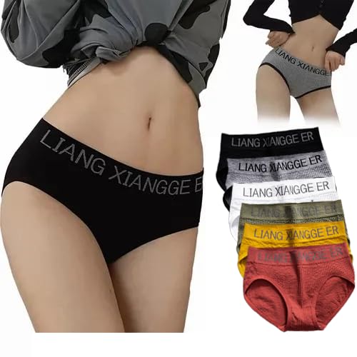 Lista de Ropa interior deportiva para Mujer disponible en línea. 46 FUWEN Paquete de 6 Bragas de Algodón para Mujer, Ropa Interior Mujer Elástica, Suave y Transpirable, Braga Mujer Algodon, Bragas para Femeninas, Levanta Las Caderas, Ideal para...