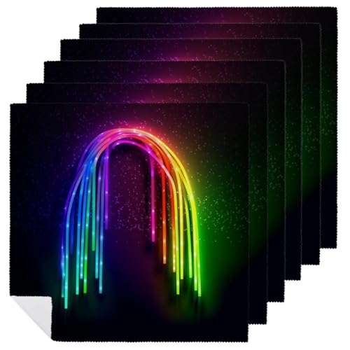 Servilletas de Tela Rainbow Neon 6 Piezas miniatura 1