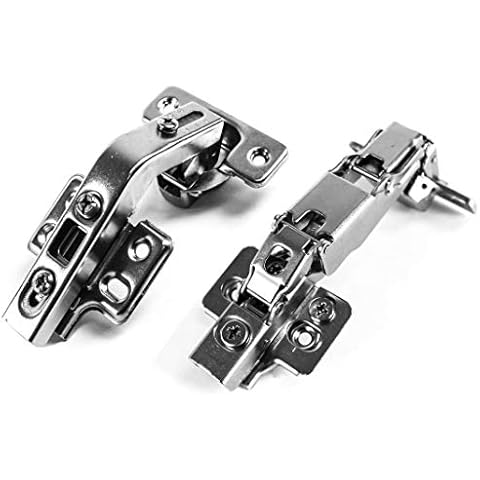 Berta (2+2) 135/165 Degree Hinges Combination, Full Overlay, 2-Cam 4-Way Adjustment, Concealed Frameless Lazy Susan/Bi Folding Cabinet Door Hinges Set with Screws (135 & 165 Degree Soft Close Hinges) Cover