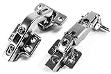 Berta (2+2) 135/165 Degree Hinges Combination, Full Overlay, 2-Cam 4-Way Adjustment, Concealed Frame
